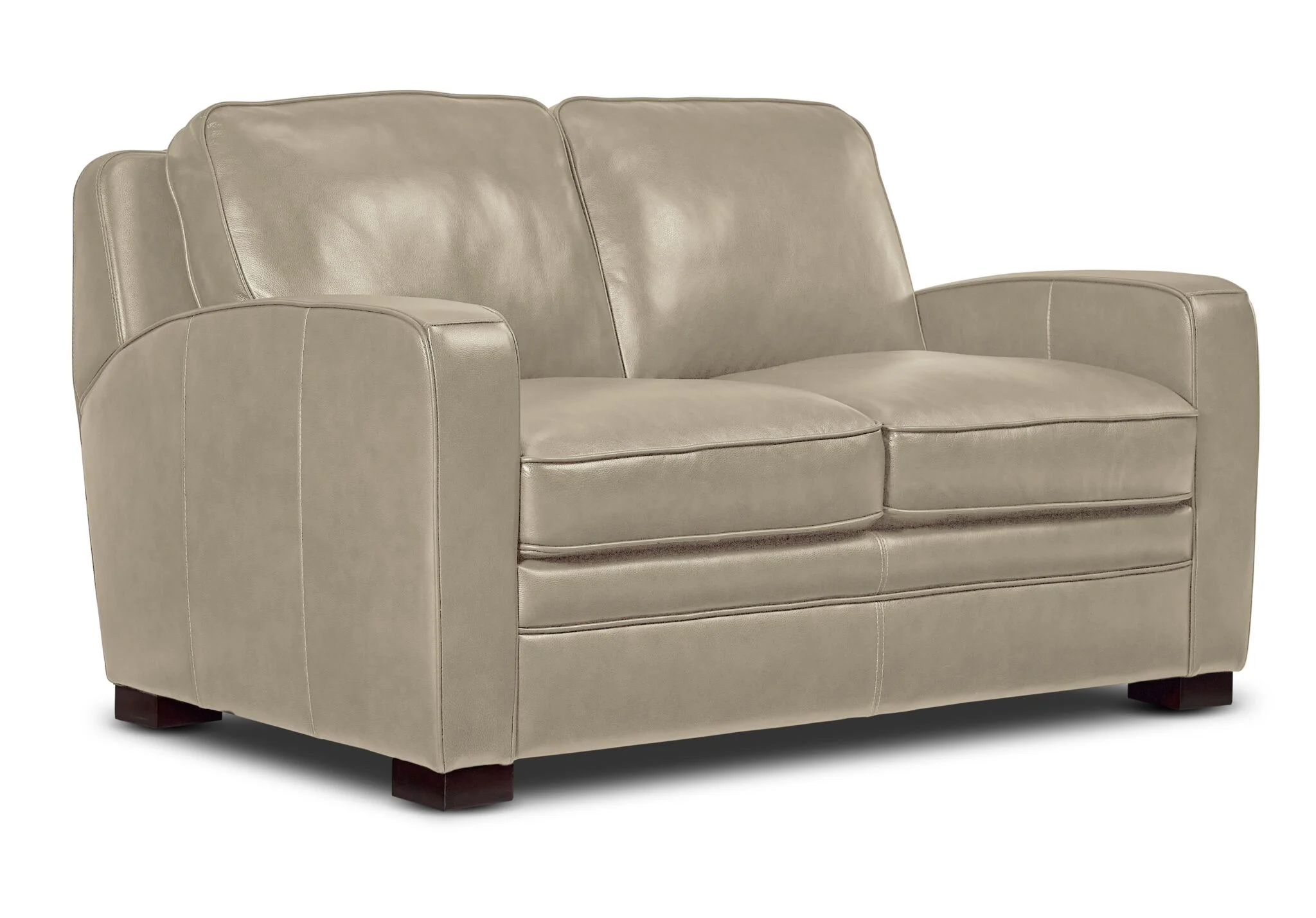 Wilmington Leather Sofa and Loveseat Set - Ivory - Image 3