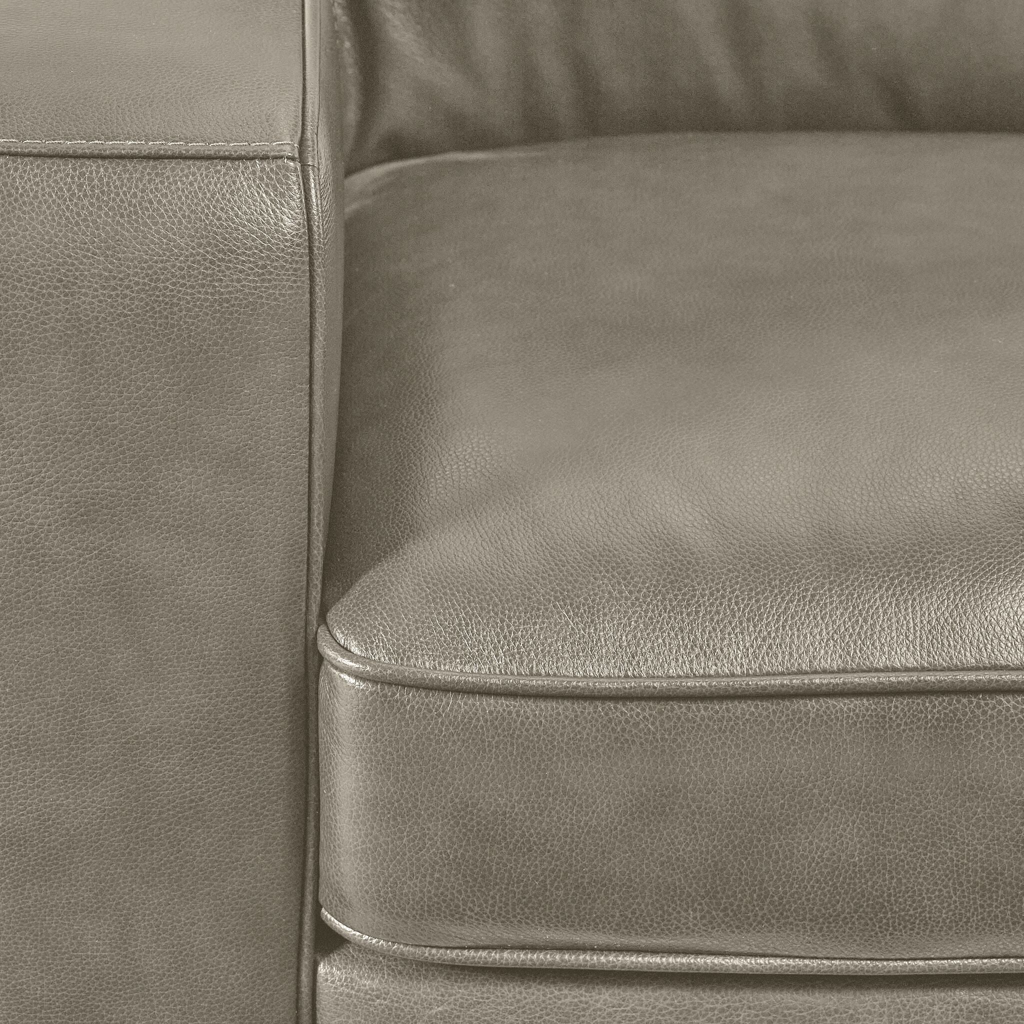 Wilmington Leather Sofa - Light Grey - Image 3