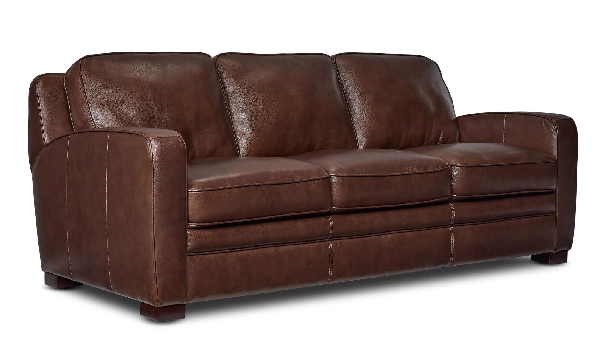 Wilmington Leather Sofa, Loveseat and Chair Set - Dark Brown - Image 2