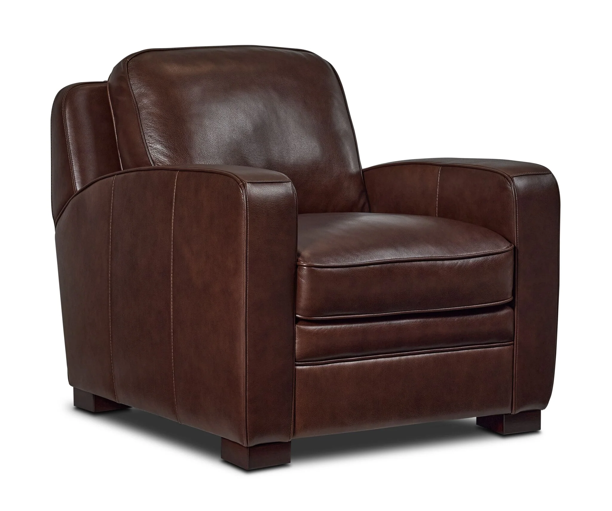 Wilmington Leather Sofa, Loveseat and Chair Set - Dark Brown - Image 4