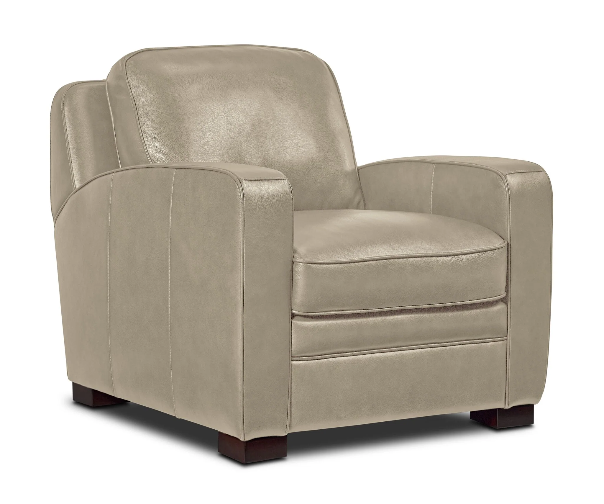Wilmington Leather Sofa, Loveseat and Chair Set - Ivory - Image 4