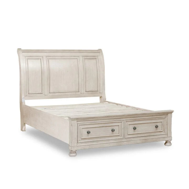 Windchester 3-Piece Queen Storage Bed - Antique White - Image 4