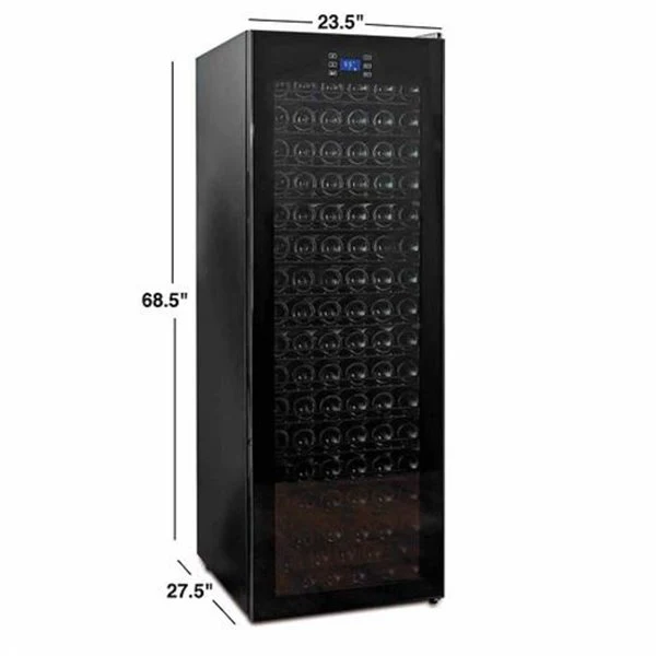 Wine Enthusiast Black Classic Wine Cellar (166 Bottle) - 269016603 - Image 7