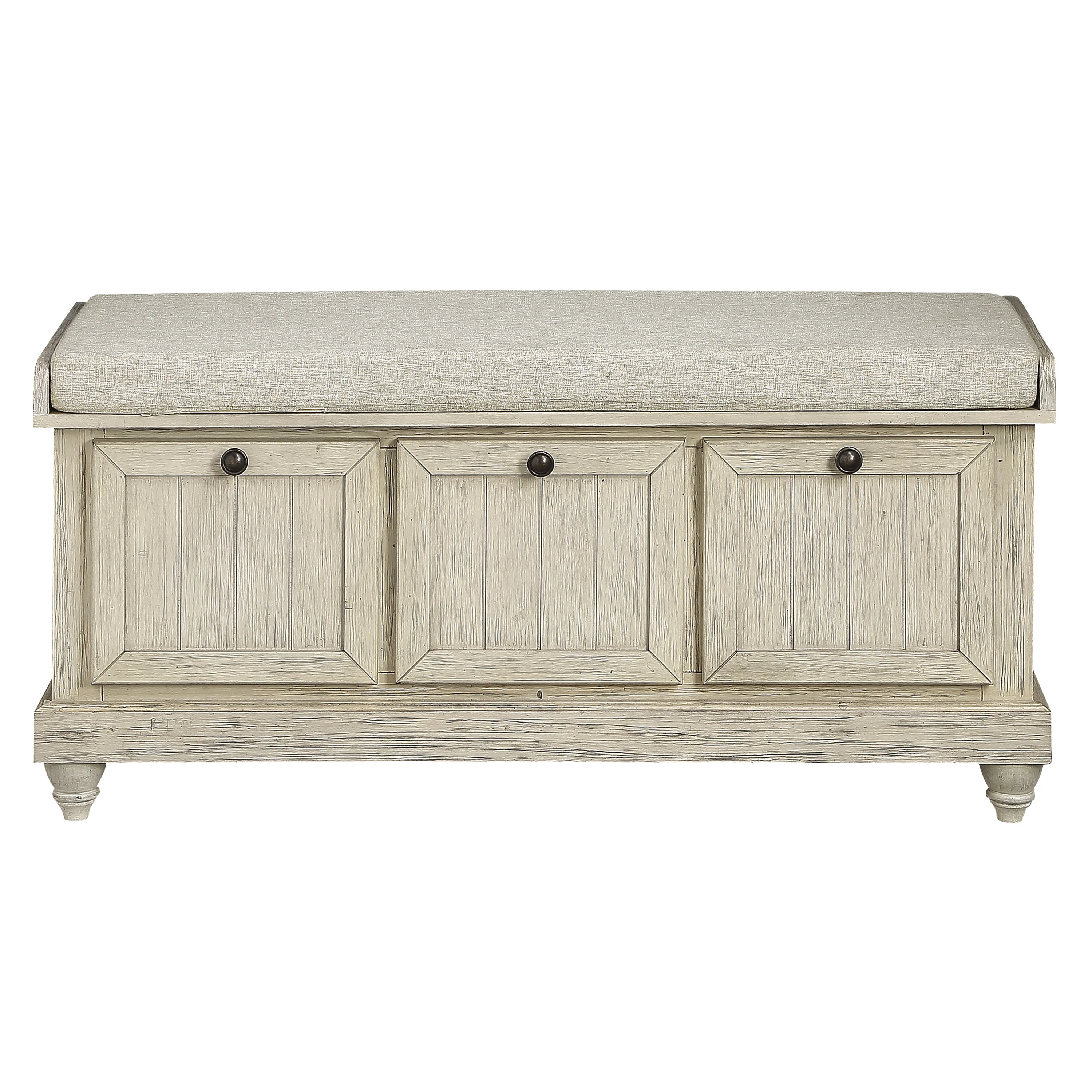 Woodwell Storage Bench - Antique White - Image 3