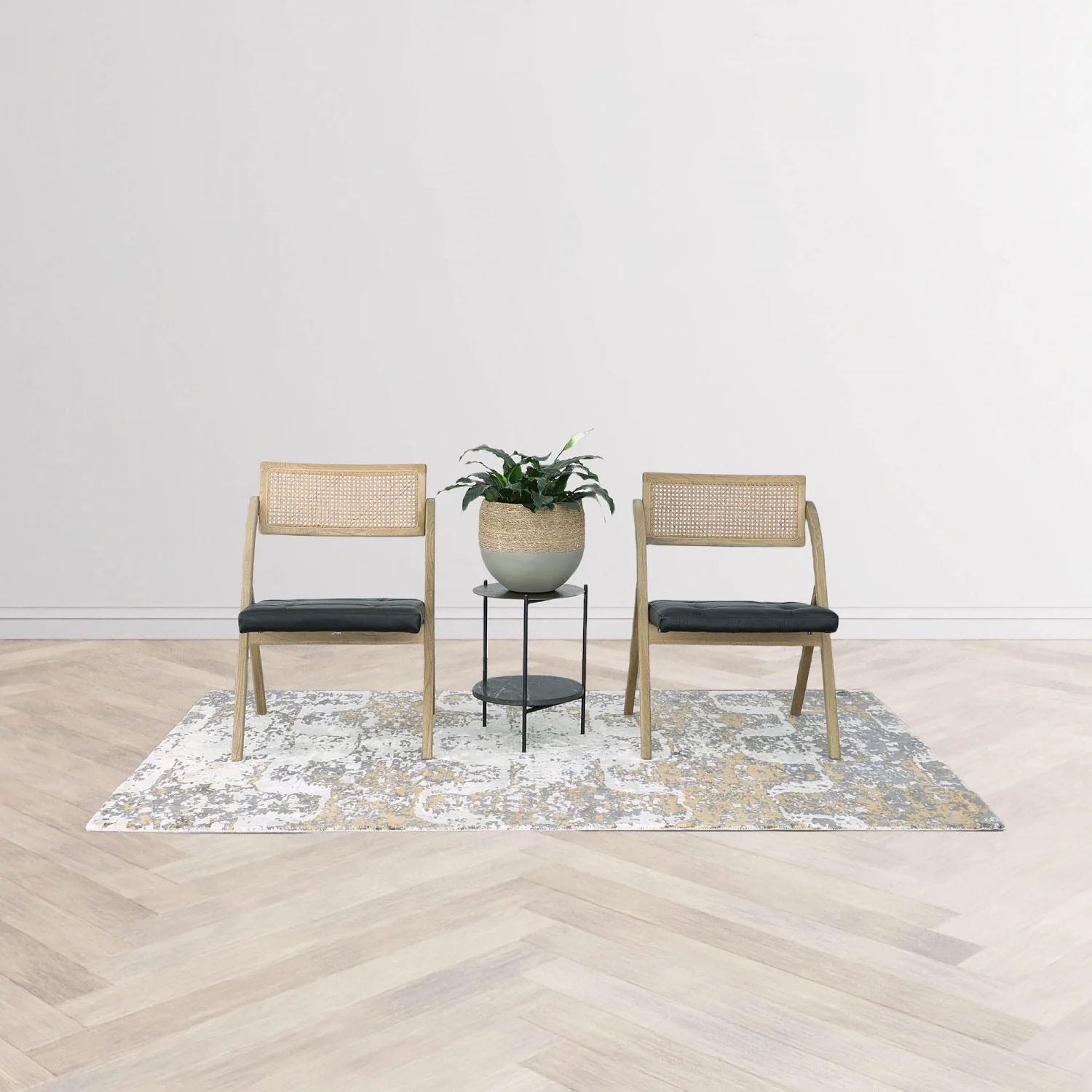 Wynmere Mixed Grass And Concrete Pot - Grey/Beige - Image 9