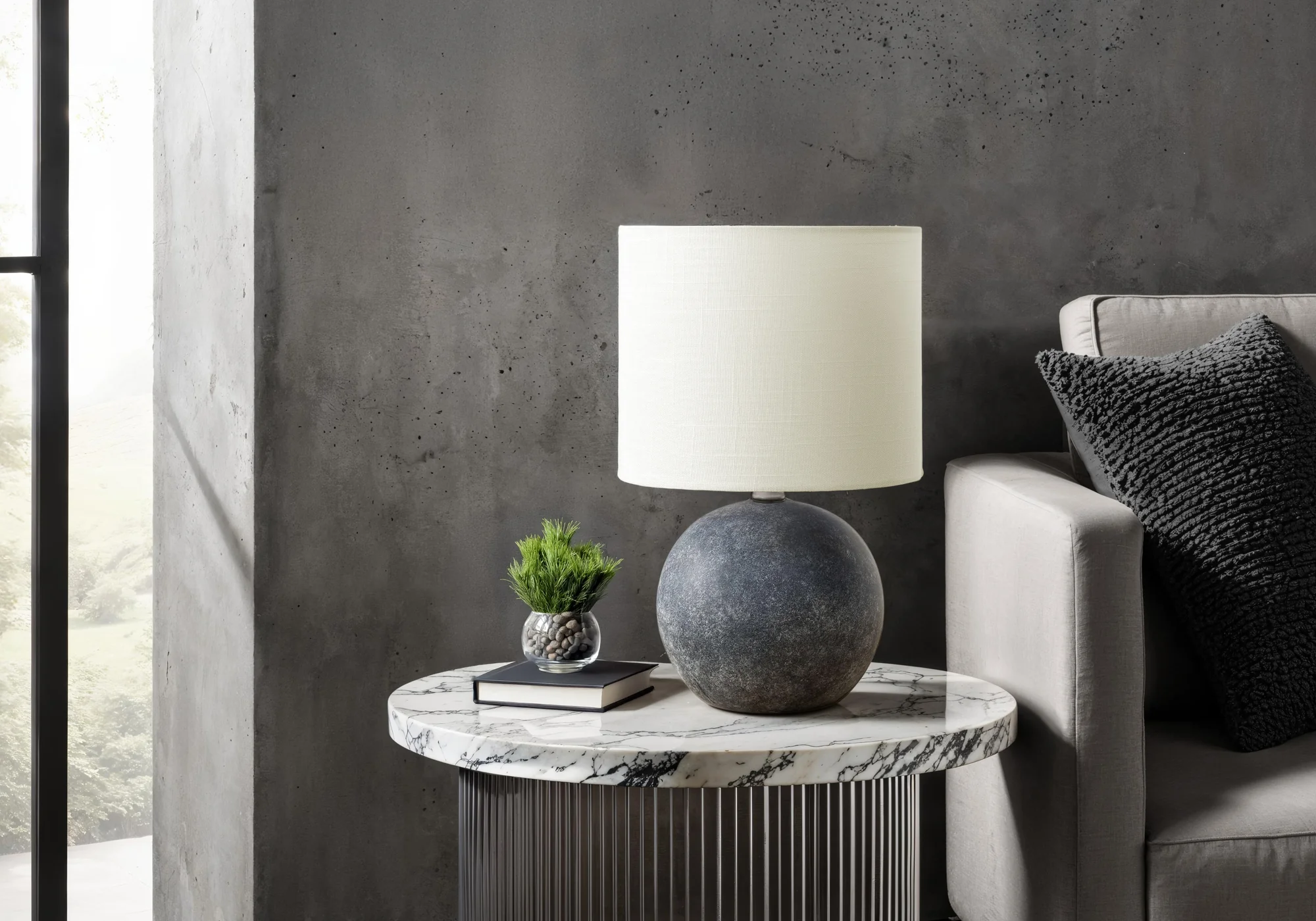 Yara Table Lamp - Grey - Image 2