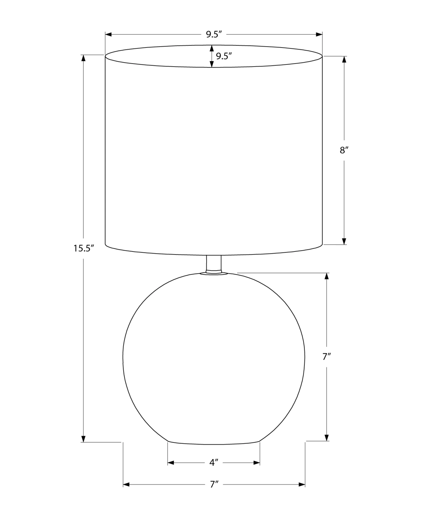 Yara Table Lamp - Grey - Image 3