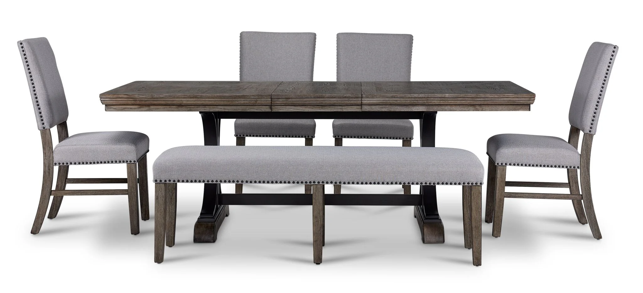 Yorkshire 6 - Piece Extendable Dining set - Warm Grey - Image 3