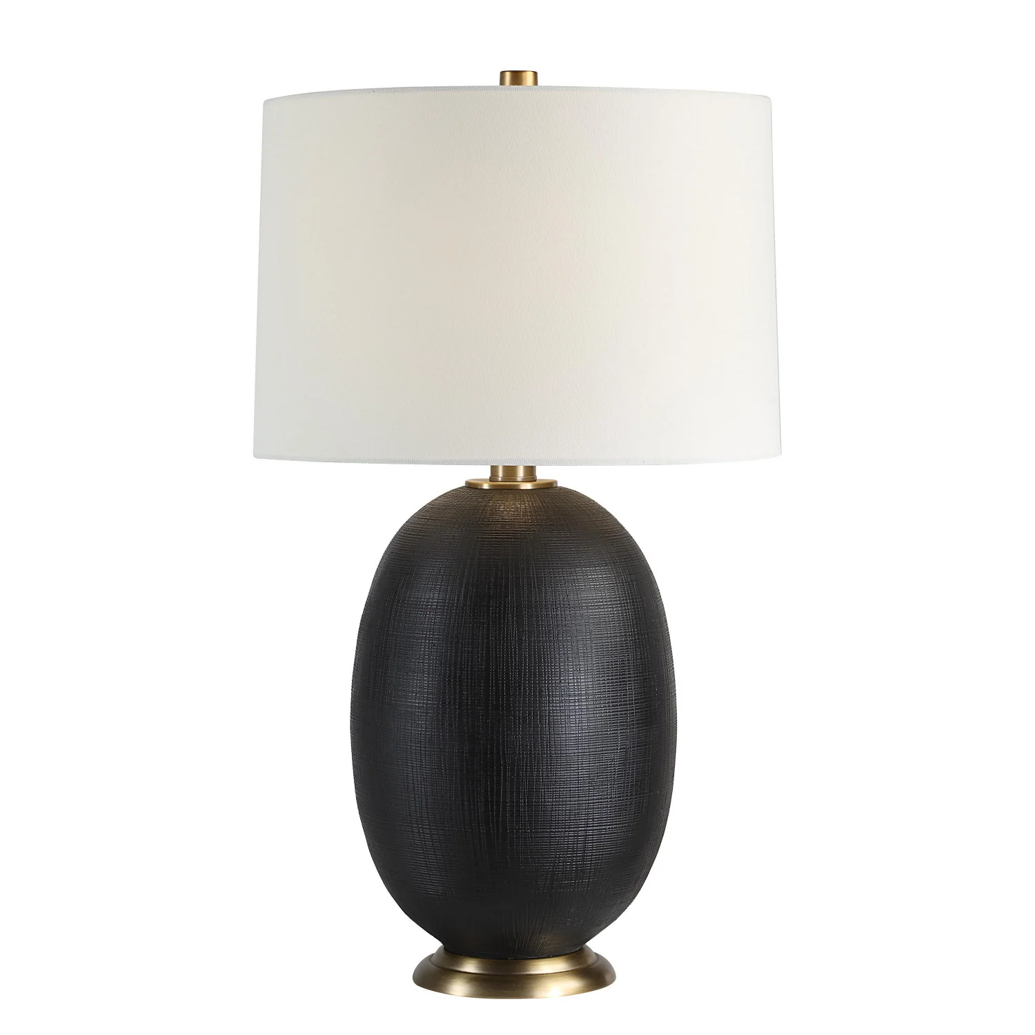Zala Table Lamp - Matte Black/Dark Antique - Image 3
