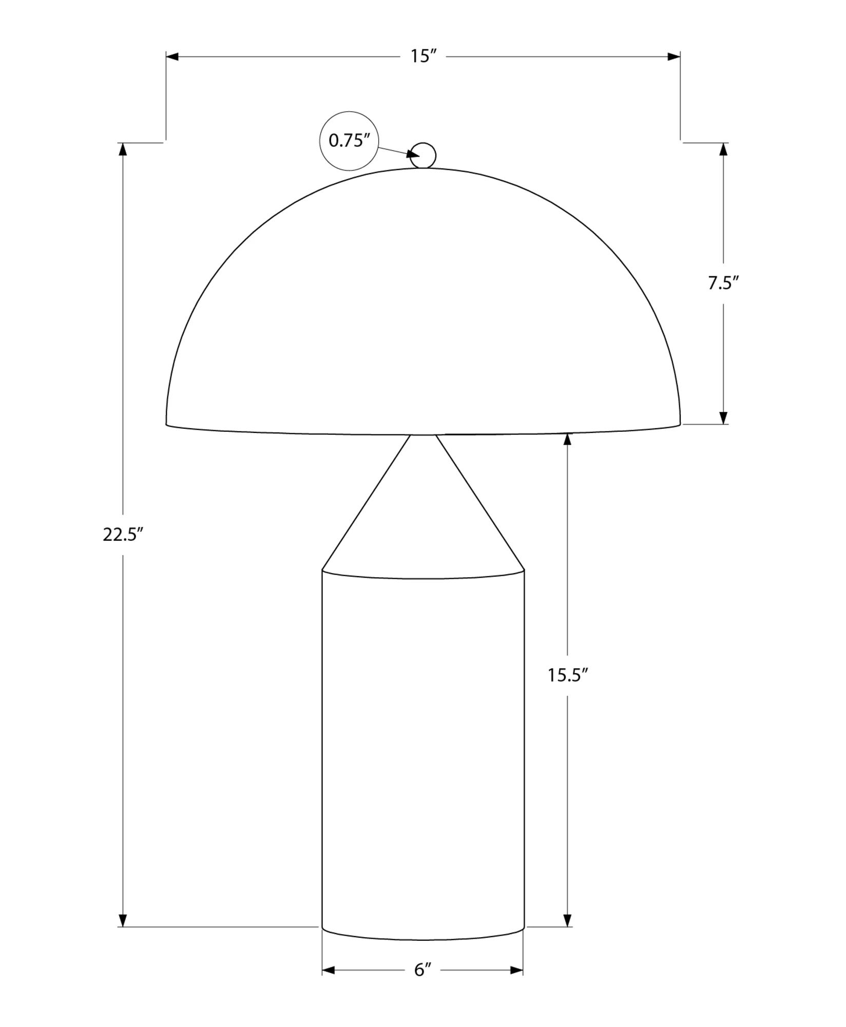 Zeni Table Lamp - Black - Image 3