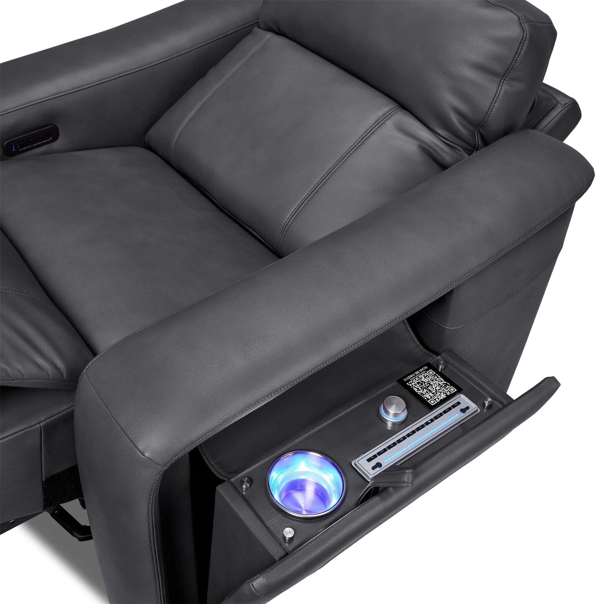 In Harmony - Zeppelin Power Recliner - Dark Grey - Image 7