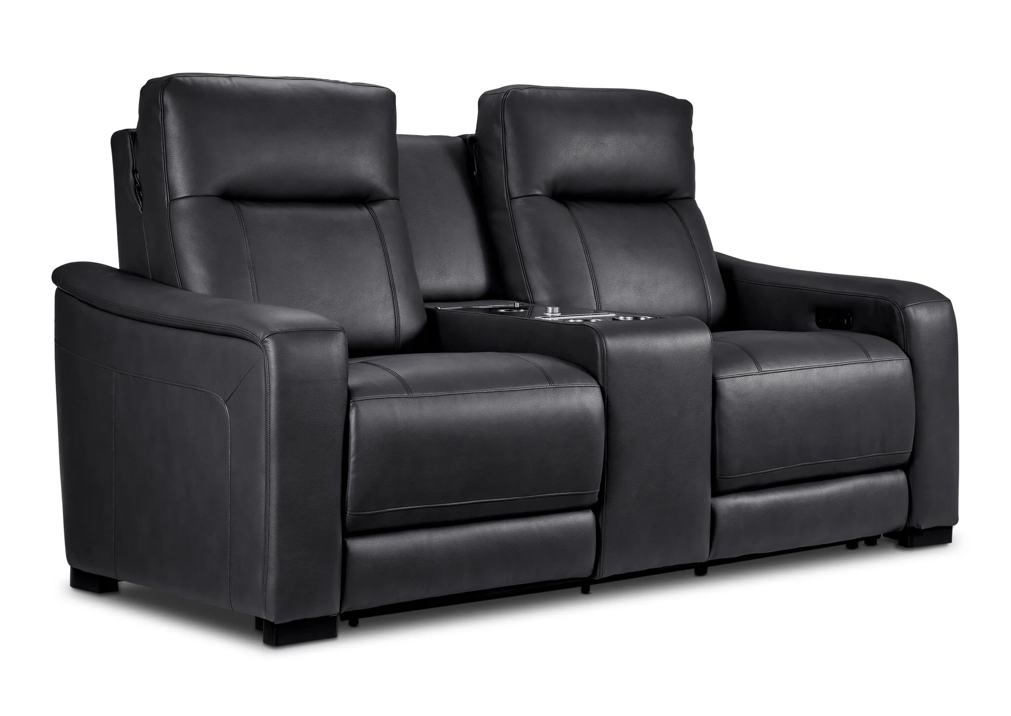 In Harmony - Zeppelin Power Reclining Sofa and Loveseat Set - Dark Grey - Image 3
