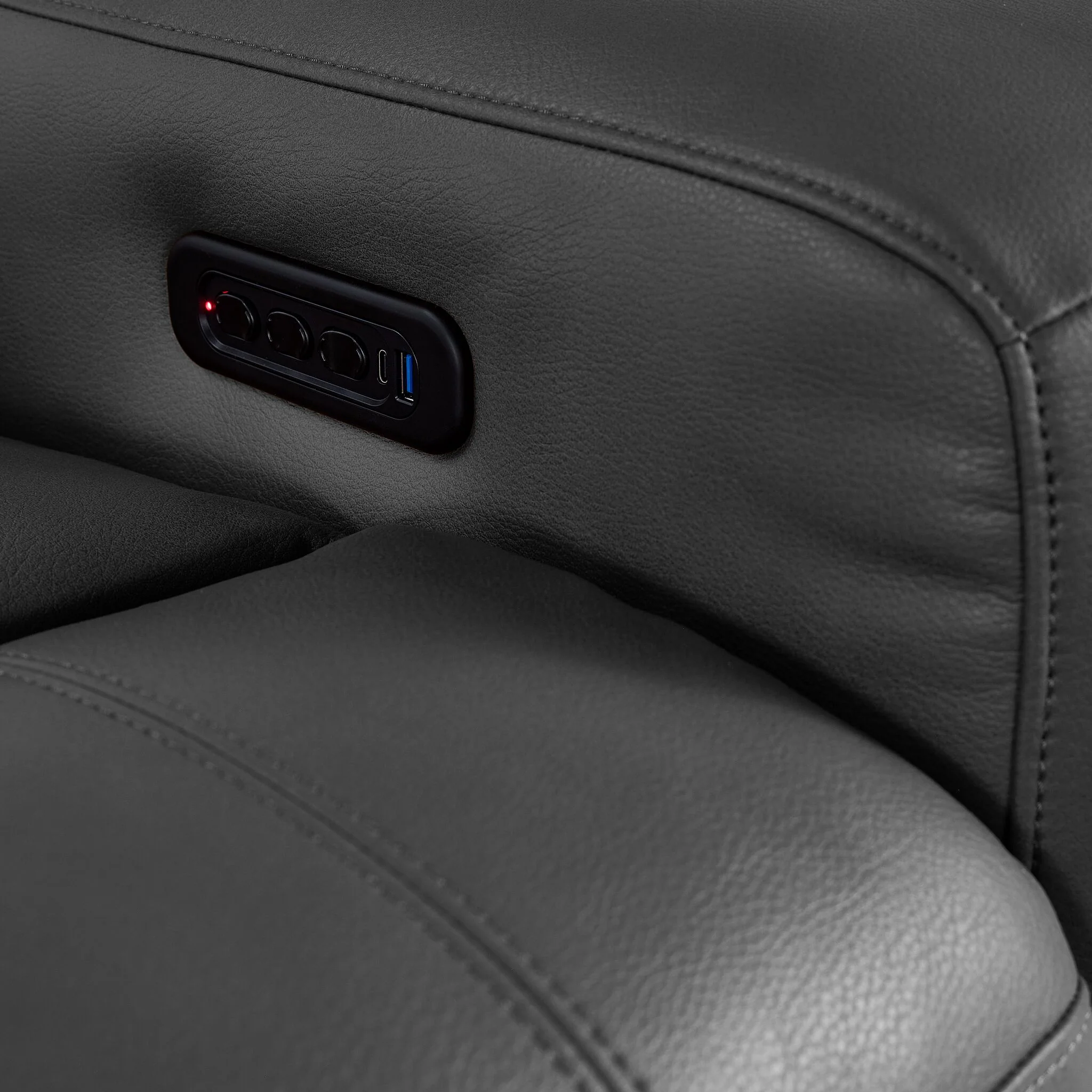 In Harmony - Zeppelin Power Reclining Sofa - Dark Grey - Image 9