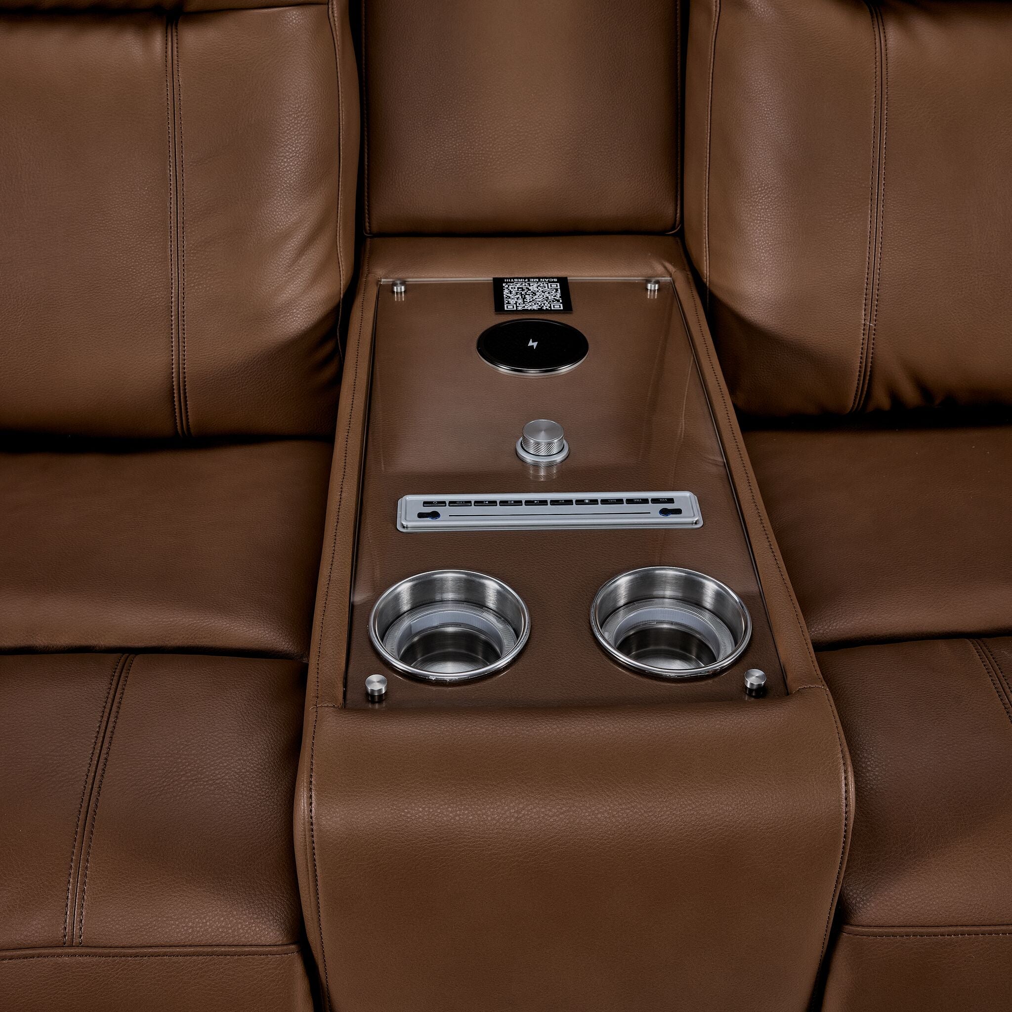 In Harmony - Zeppelin Power Reclining Loveseat - Tan - Image 5