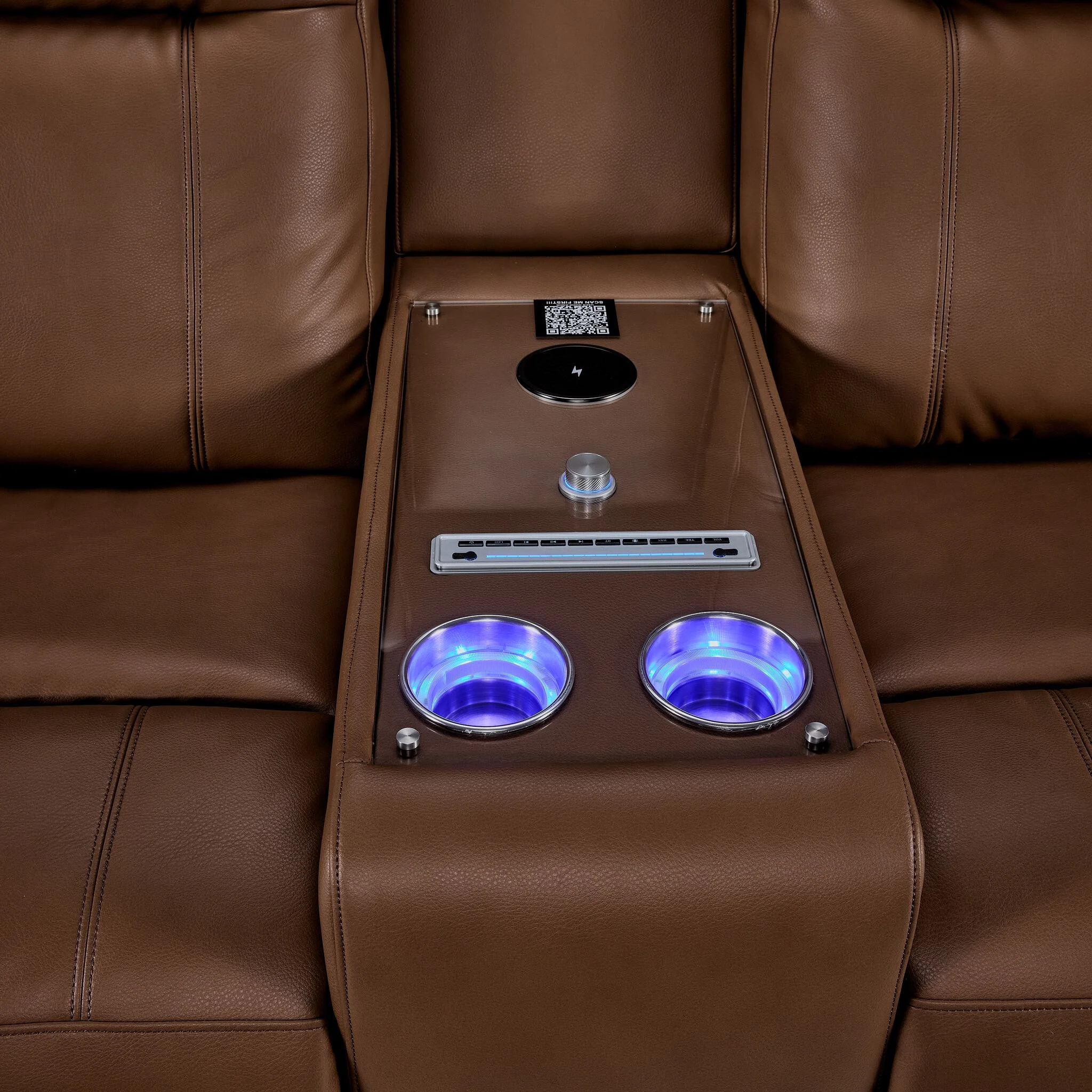 In Harmony - Zeppelin Power Reclining Loveseat - Tan - Image 6