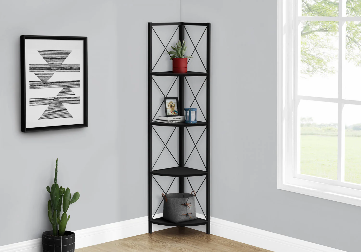 Zeva Bookcase - Black - Image 12