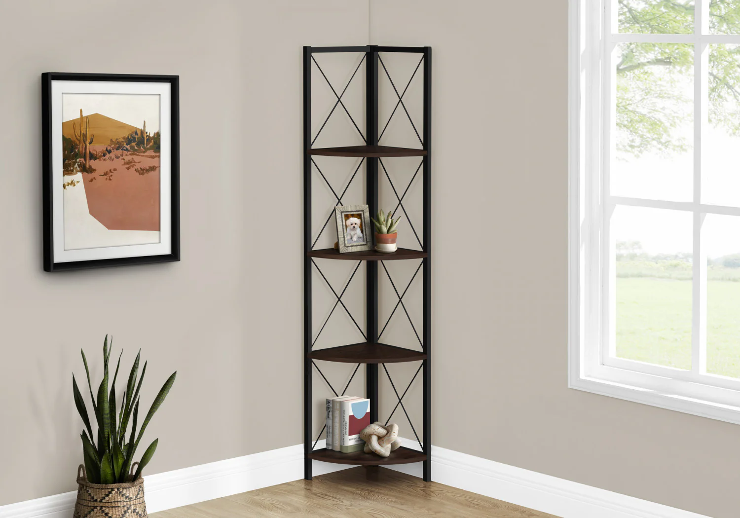 Zeva Bookcase - Dark Brown - Image 12