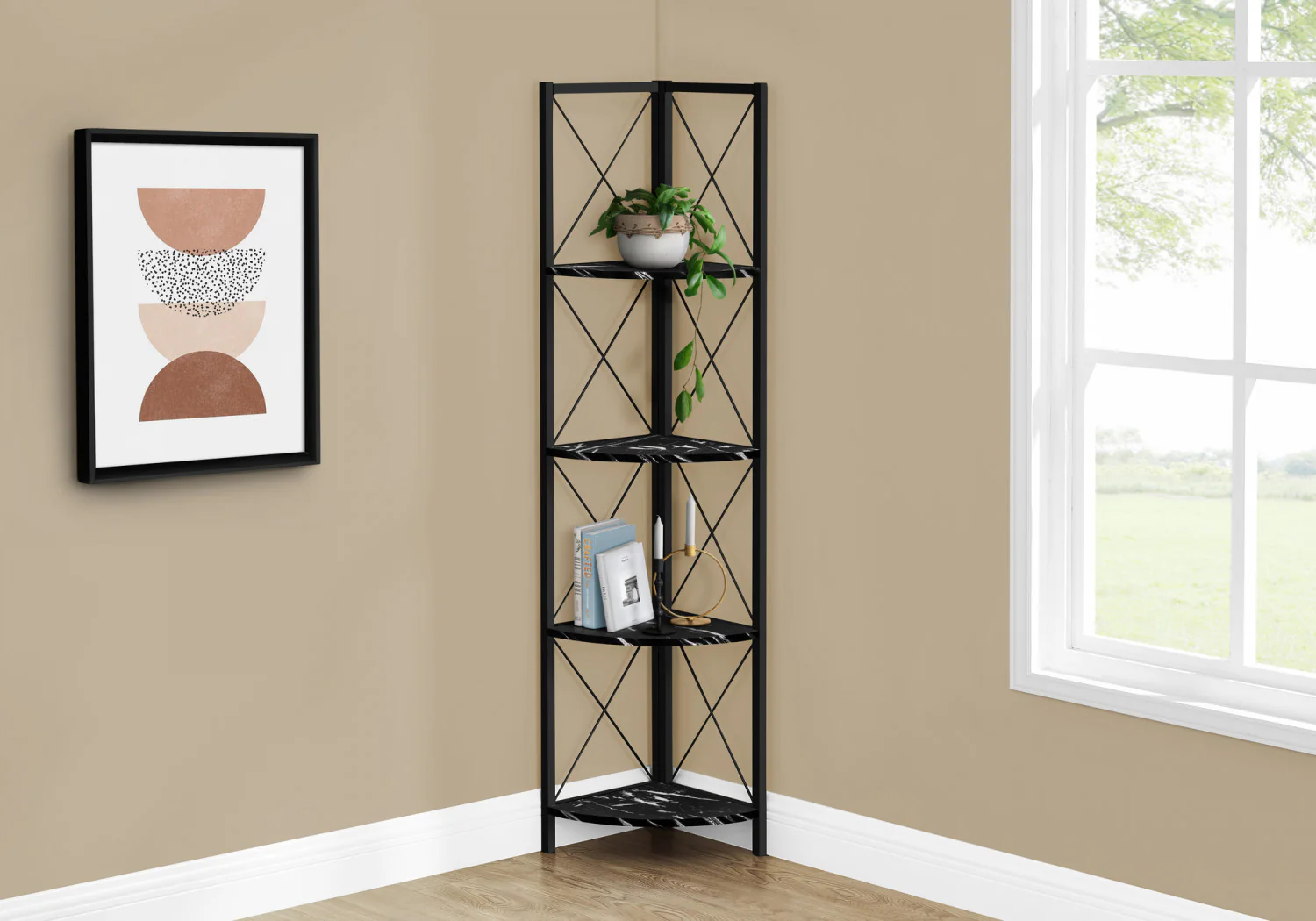 Zeva Bookcase - Marble Black - Image 6