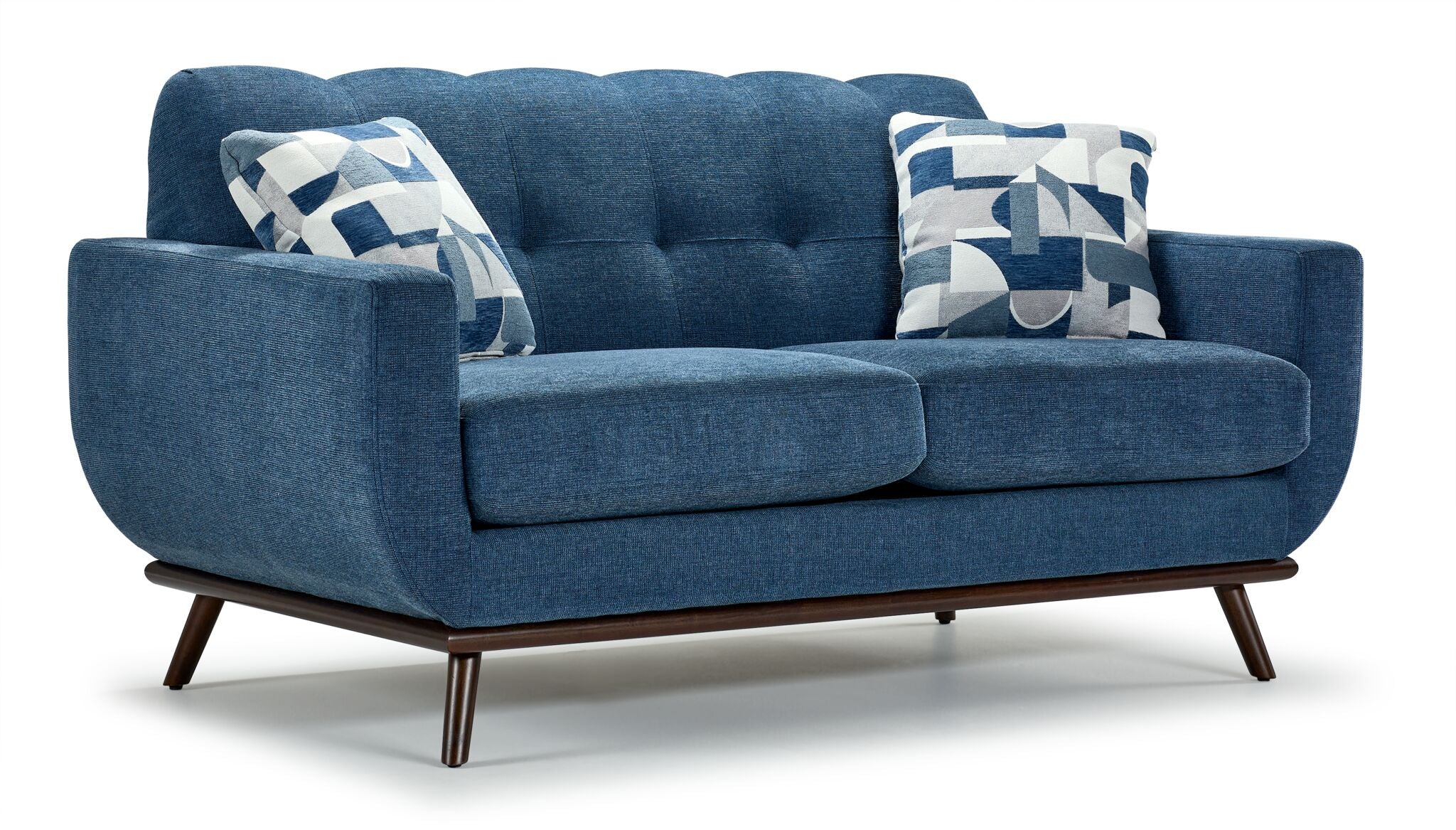 Ziva Sofa and Loveseat Set - Blue - Image 3
