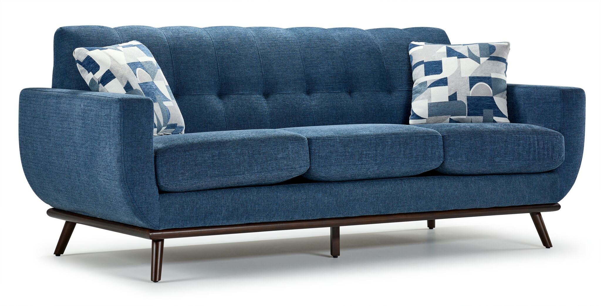 Ziva Sofa, Loveseat and Chair Set - Blue - Image 2