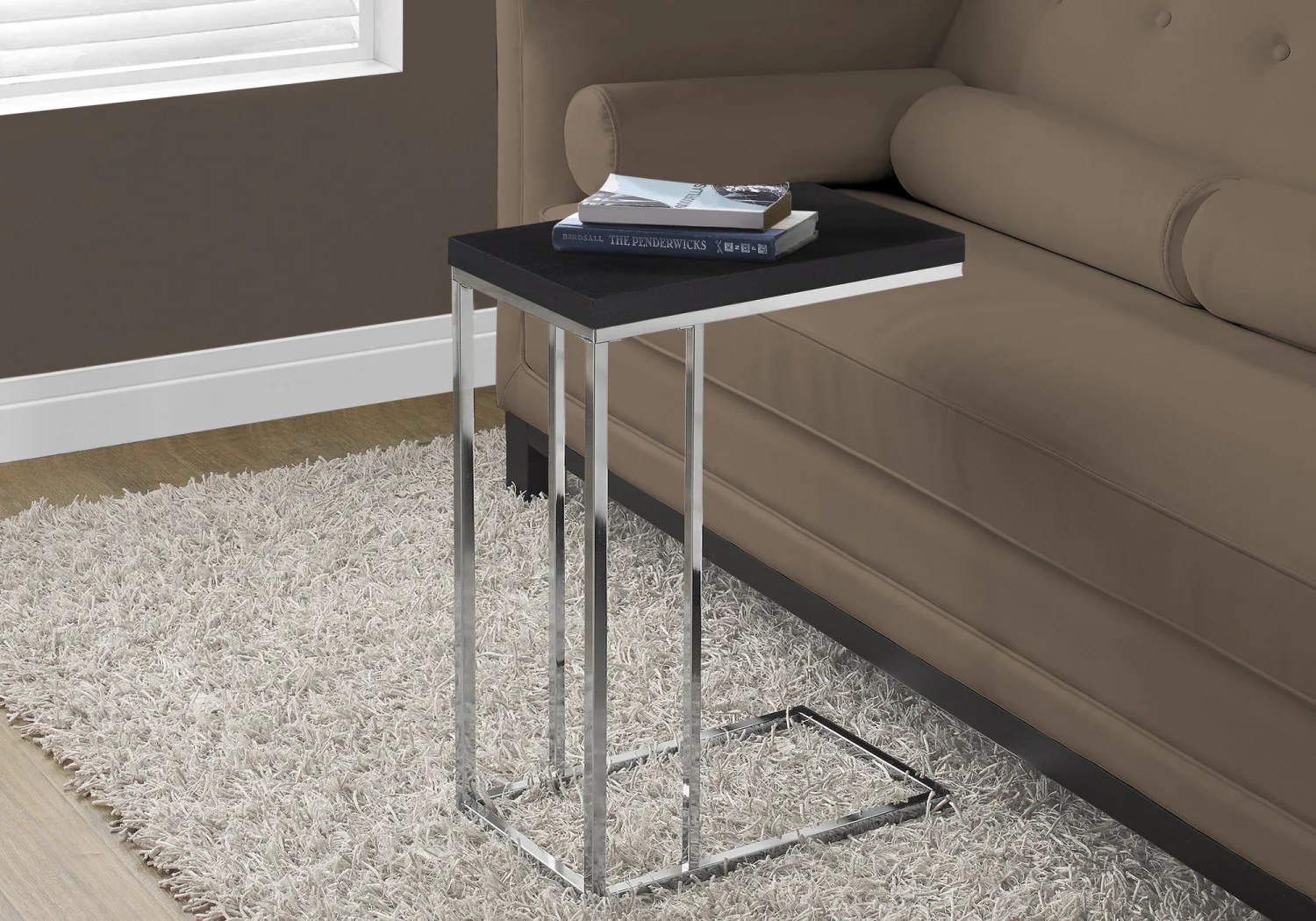 Zivo Side Table - Espresso/Chrome - Image 2