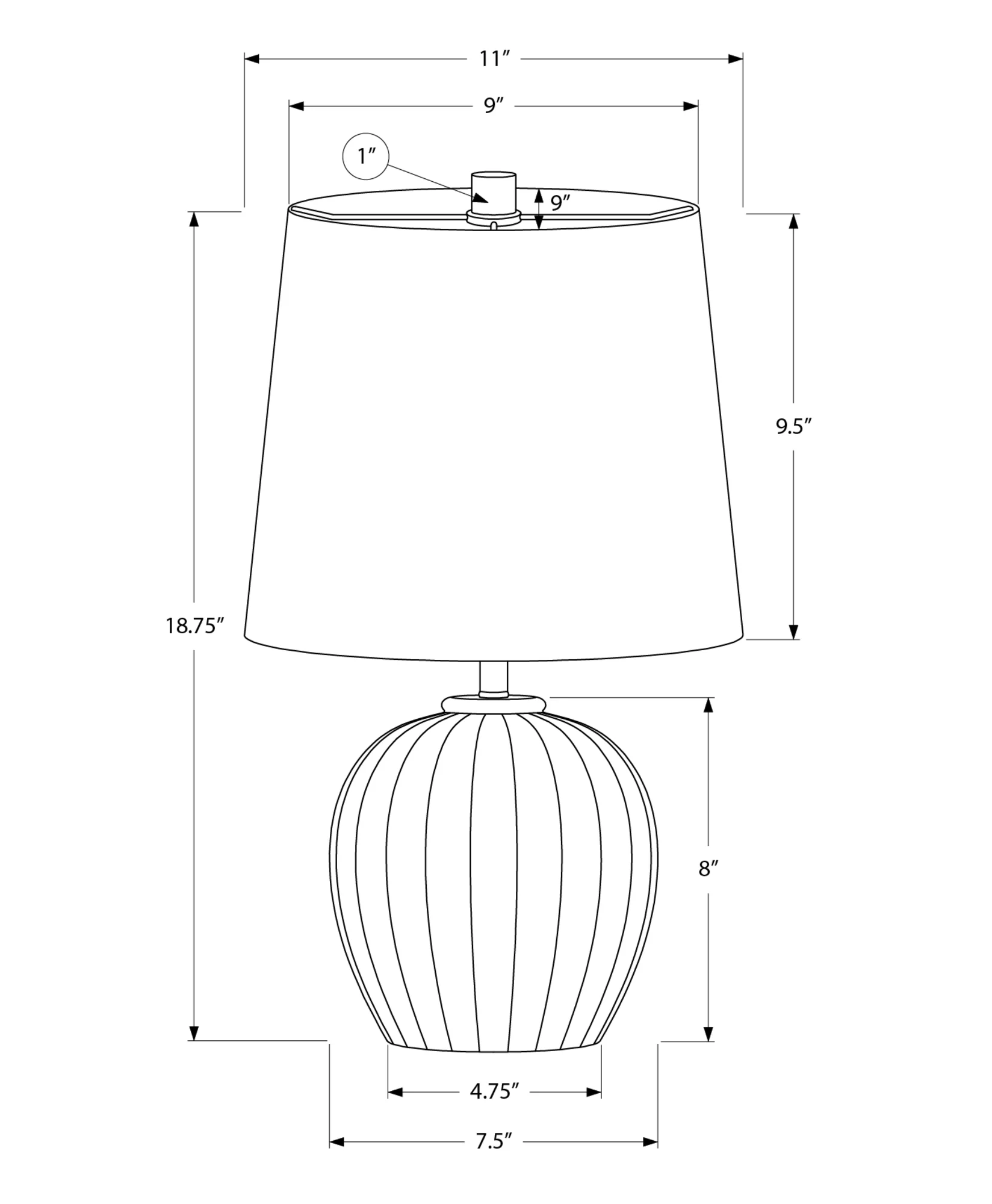 Zoren Table Lamp - Beige - Image 3