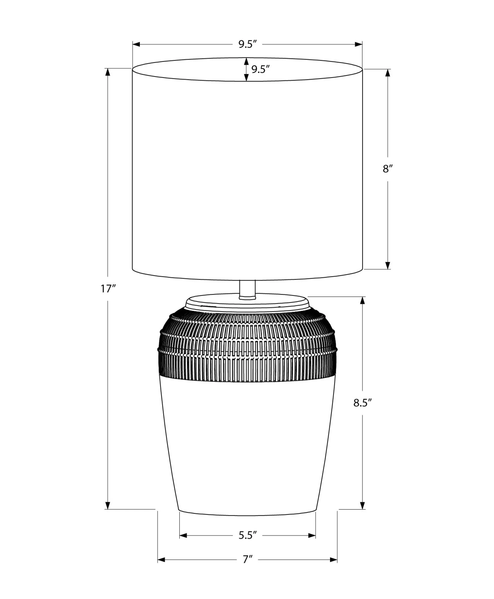 Zuna Table Lamp - Black - Image 3